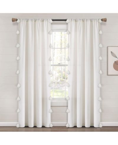 Lush Decor Штора с кисточками Boho Faux Linen Texture