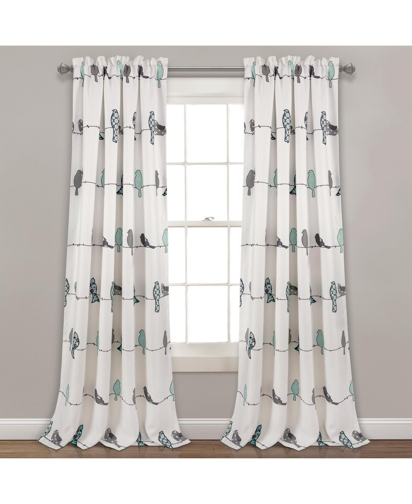 Шторы Lush Decor Rowley Birds Light Filtering Window Curtain Panels