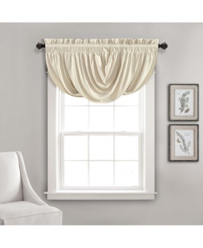 Lush Decor Lucia Window Valance - Kitchen and Bath Window - Single Panel