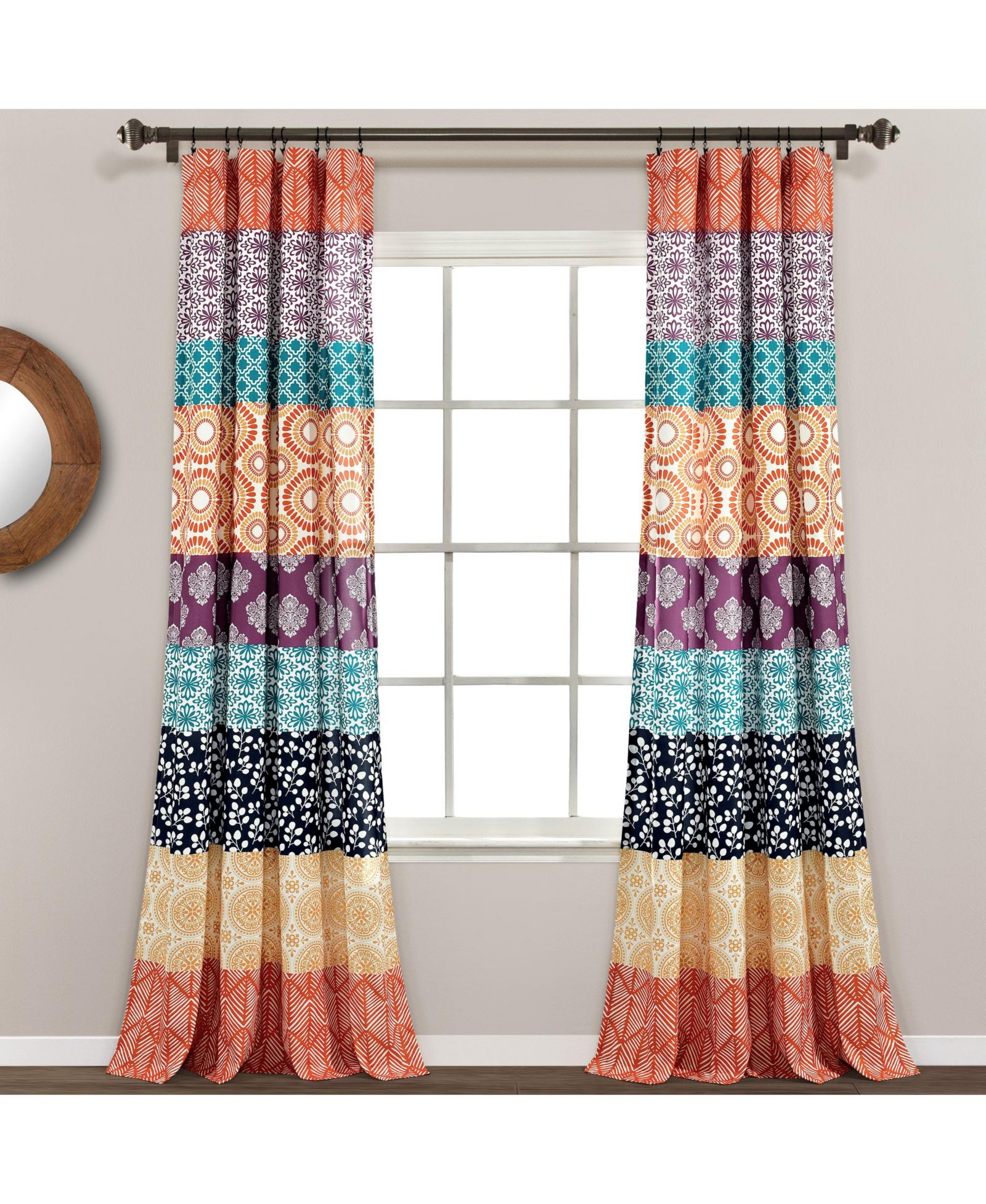 Шторы Lush Decor Bohemian Stripe Window Curtain Panels
