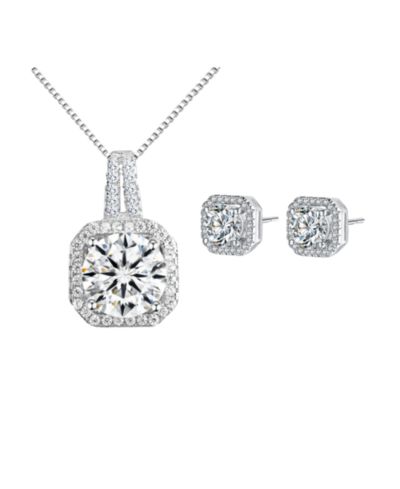 Hollywood Sensation Cubic Zirconia Necklace and Earring Set
