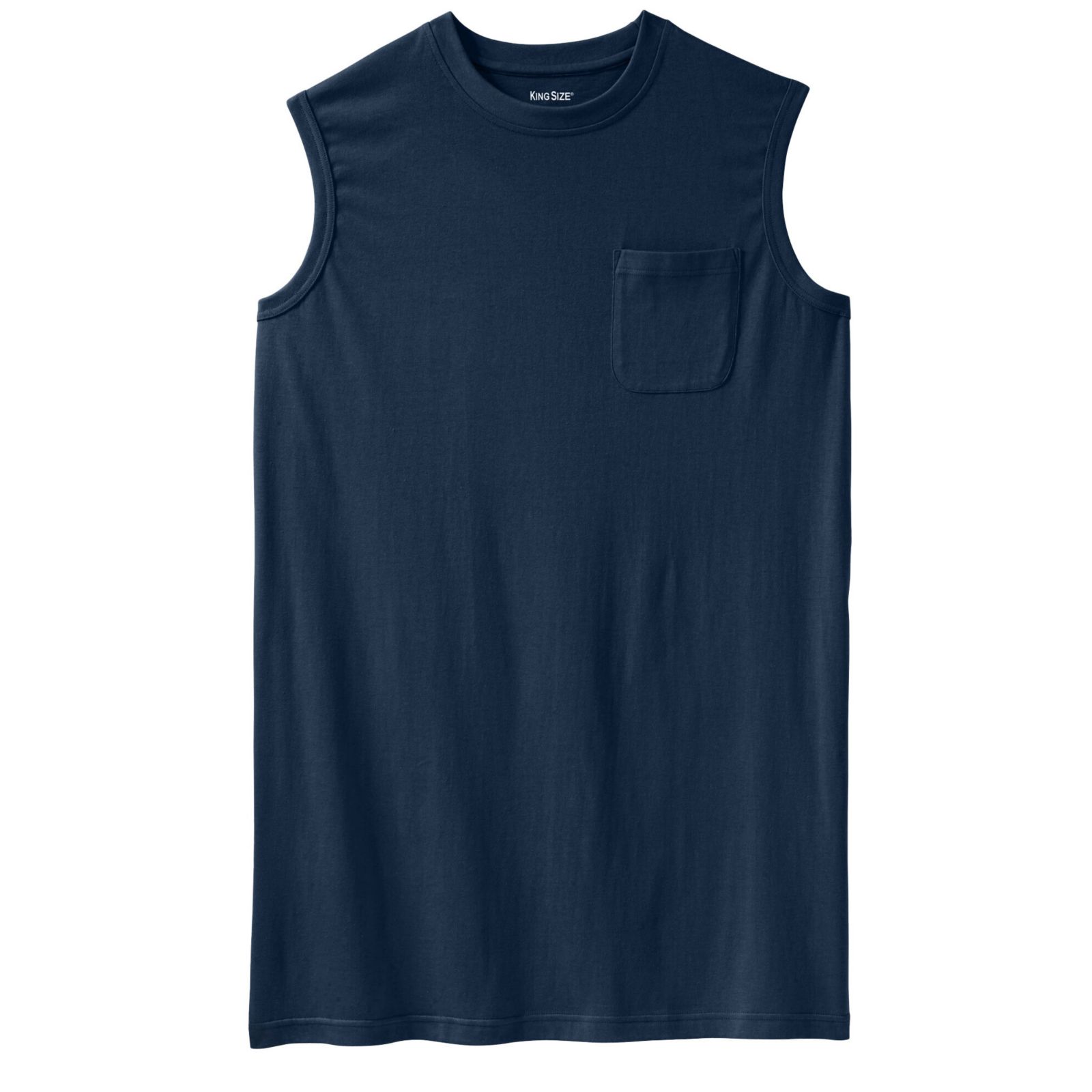 KingSize Big & Tall Shrink-Less Longer-Length Lightweight Muscle Pocket Tee