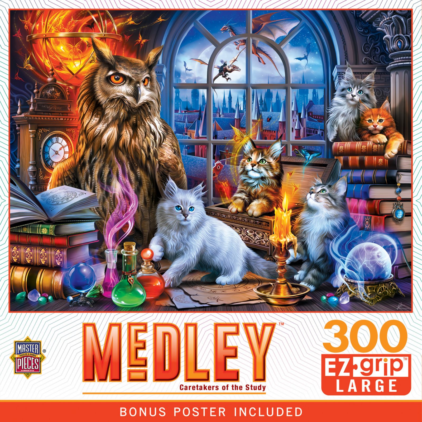 Пазл Masterpieces Puzzles Medley - Caretakers Of The Study, 300 деталей, для детей от 10 лет