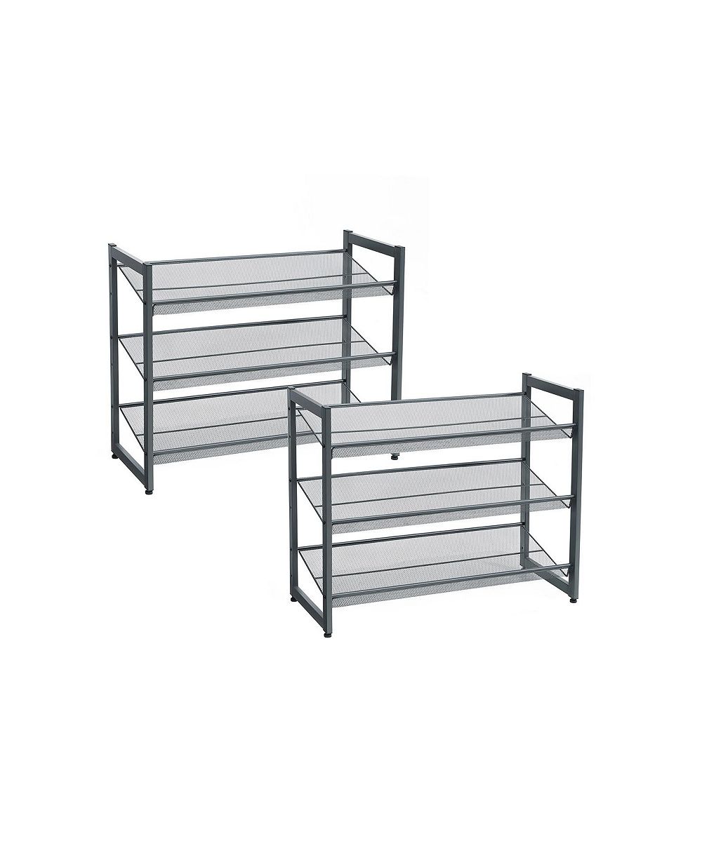 Стеллаж для обуви Slickblue 3-tier Metal Mesh Set Of 2