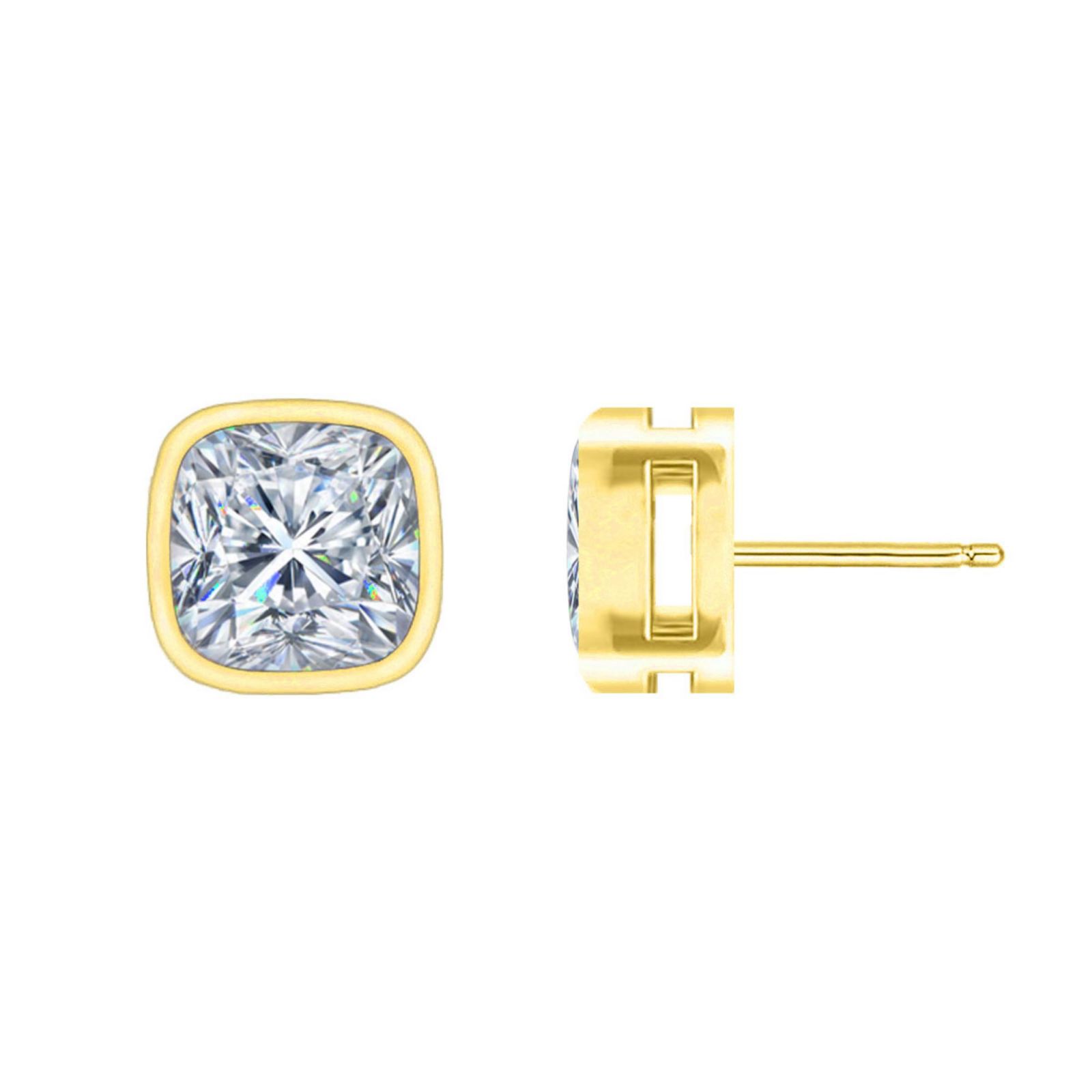 Rachel Glauber серьги-гвоздики 14K Gold Plated