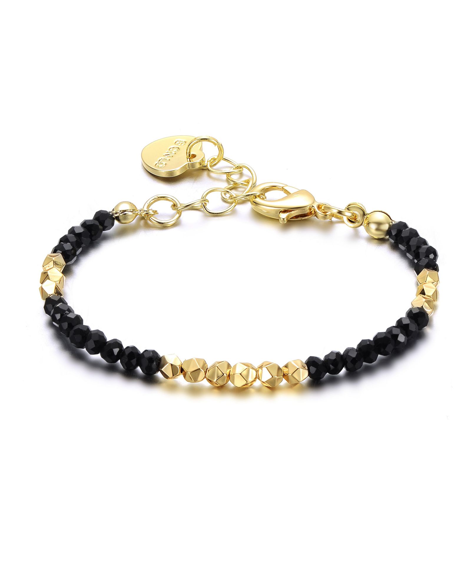 Браслет GiGiGirl Elegant 14k Gold Plated Heart Charm Beaded