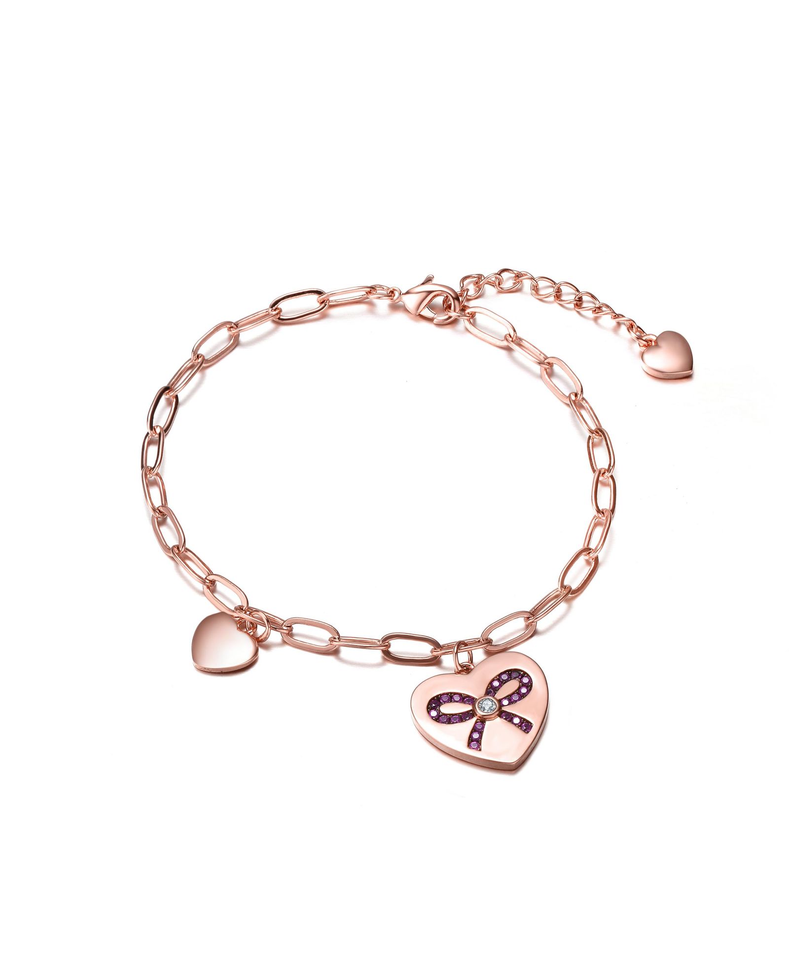 Браслет GiGiGirl Kids/Teens Sterling Silver Heart Paper Clip Chain