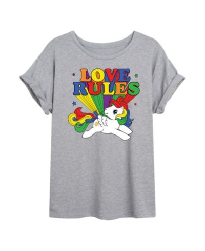Hybrid Apparel Модная молодежная оверсайз футболка MLP Love Graphic