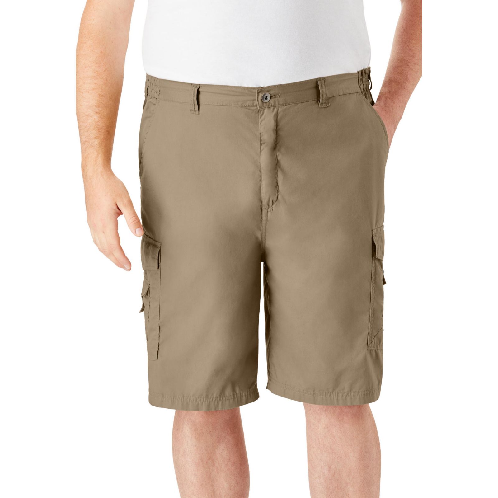 KingSize Men's 10" Side Elastic Canyon Cargo Shorts