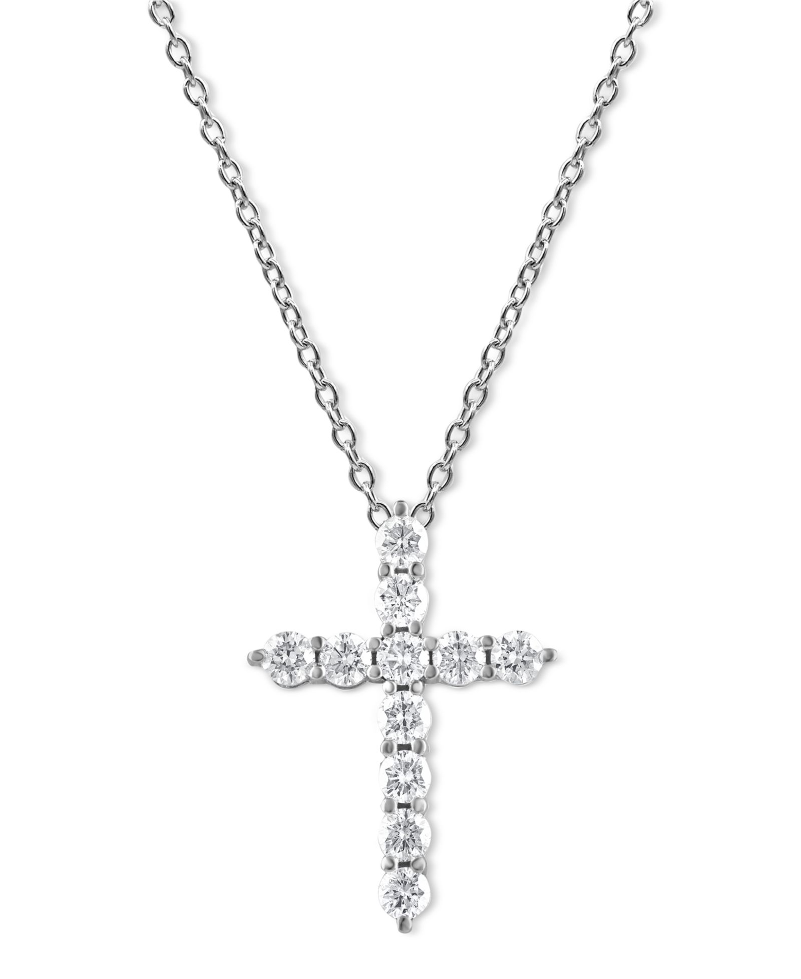Подвеска Diamond Cross (1 ct. t.w.) в 14k белом, желтом или розовом золоте