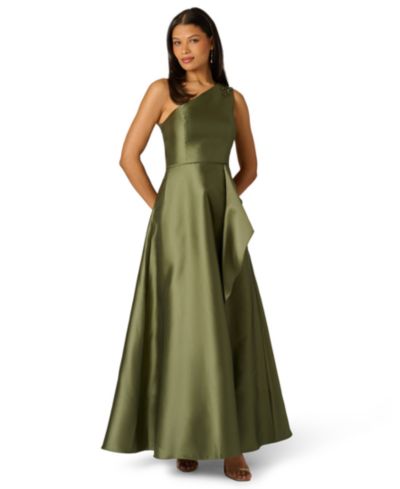 Adrianna Papell Women's Embellished One-Shoulder Gown
