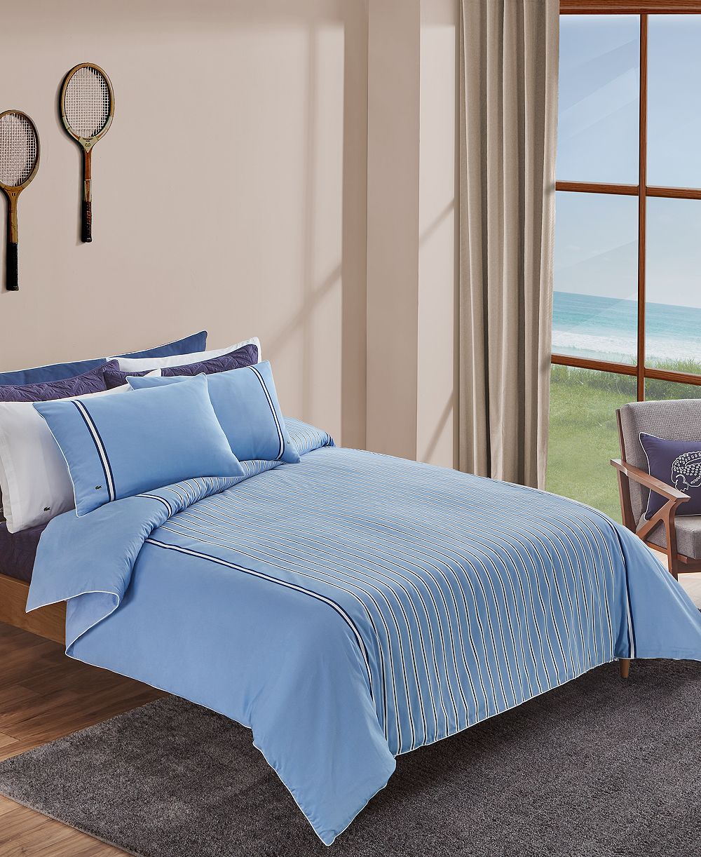 Комплект постельного белья Lacoste Home Hollis Stripe, 3-Pc. Comforter Set, Full/Queen