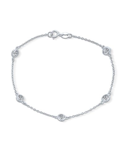 Bling Jewelry Браслет CZ By The Yard из Sterling Silver, 7.5 Inch