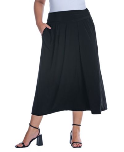 Женская макси-юбка Plus Size 24seven Comfort Apparel Foldover