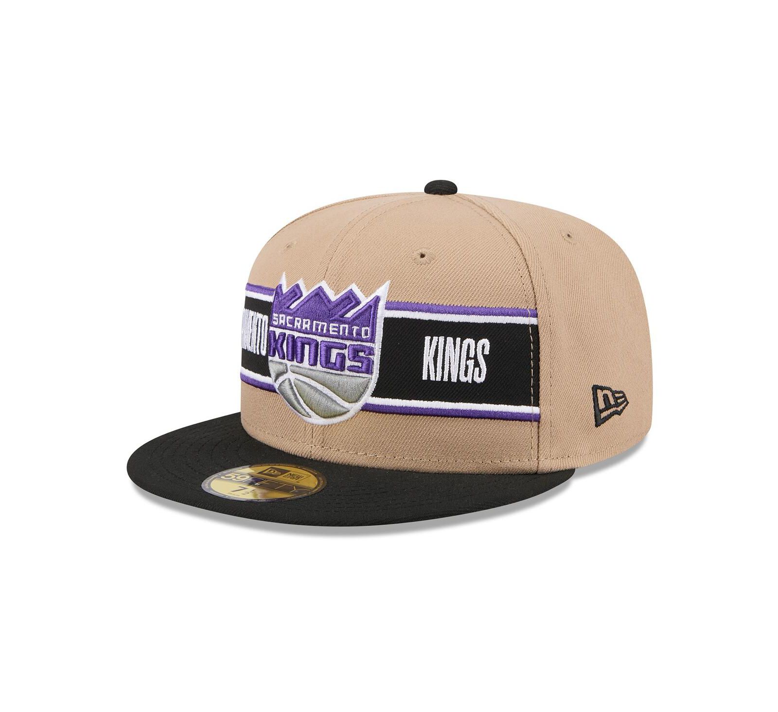 New Era Men's Tan/Black Sacramento Kings 2024 NBA Draft 59FIFTY Fitted Hat