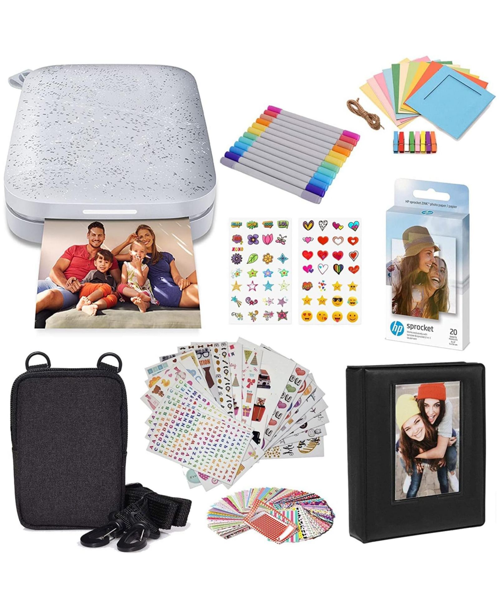 Hp Sprocket Portable Wireless Instant Photo Printer Starter Bundle