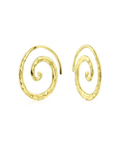 Bling Jewelry Spirtual Labyrinth Spiral Hoop Earrings .925 Sterling Silver