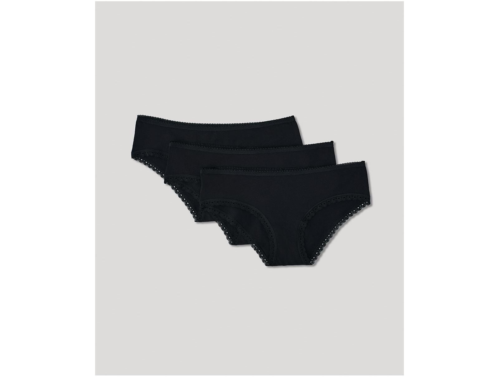 Pact Women's Organic Cotton Lace Cheeky Hipster 3-Pack