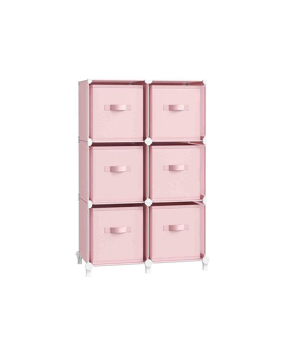 Slickblue Cube Storage Organizer with Storage Boxes, Customizable Shape, Bedroom, Living Room-6 Cubes