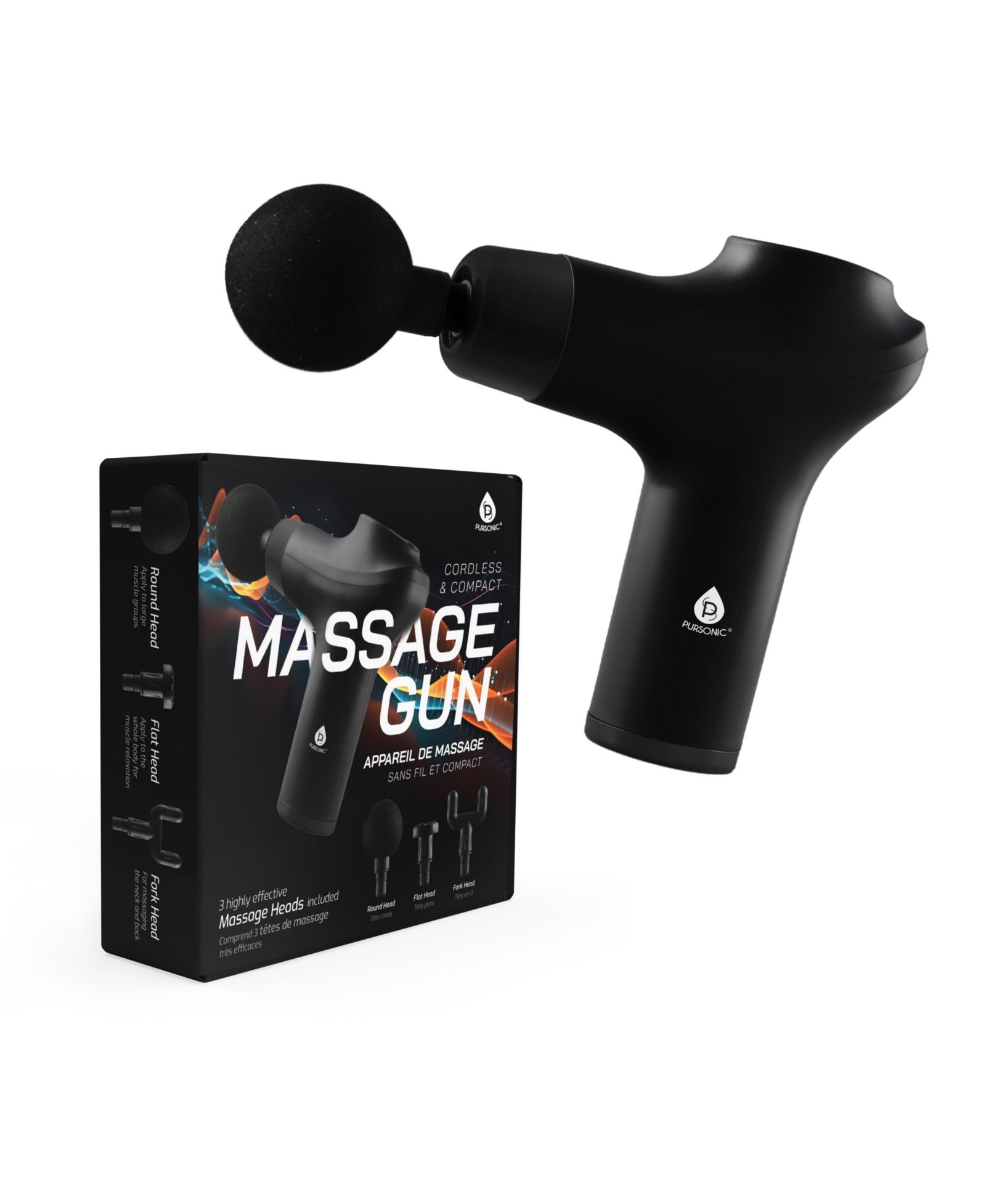 Pursonic 3 Speed Cordless & Rechargeable Professional Massage Gun