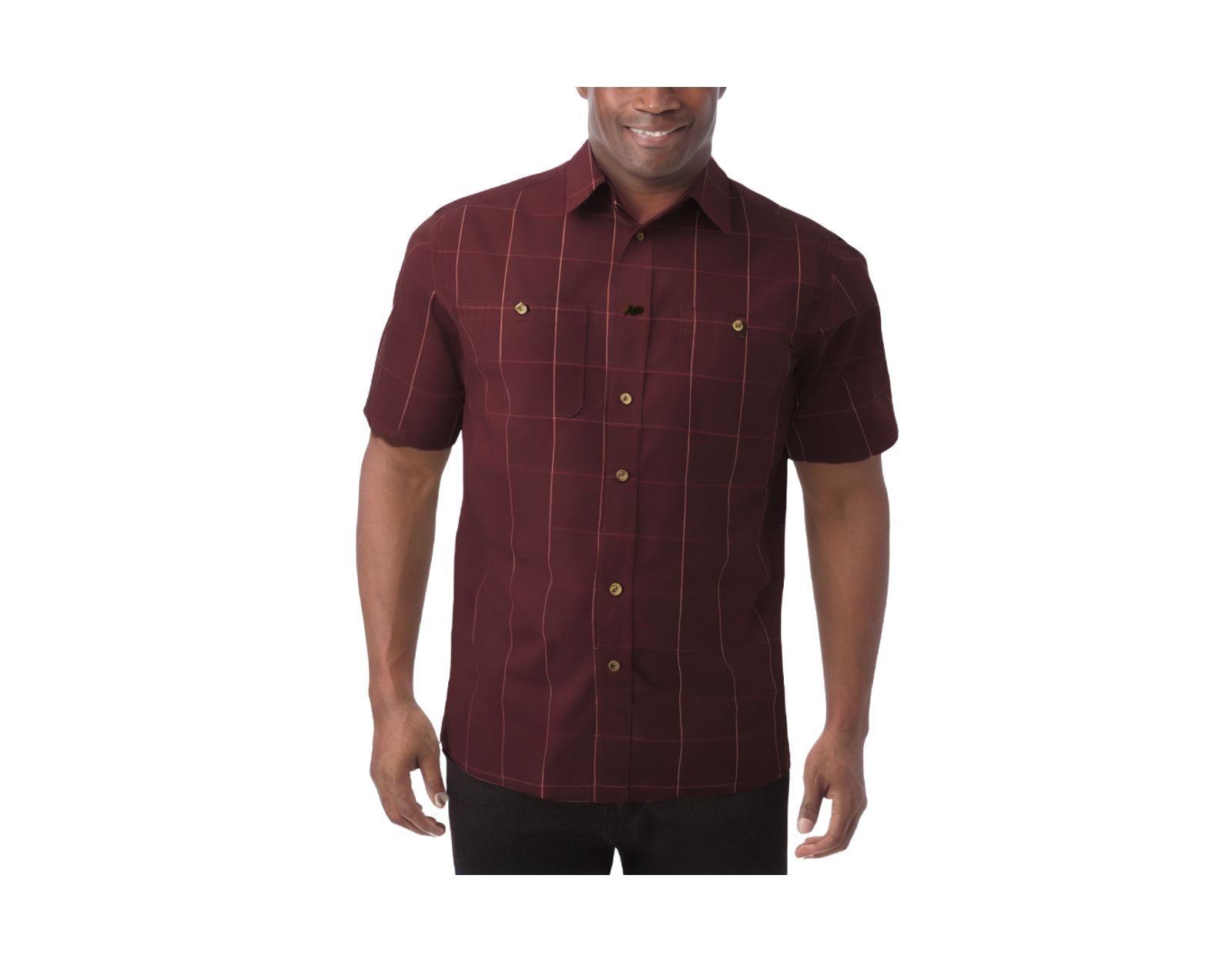 KingSize Men's Wrinkle-Resistant Short Sleeve Button Down, Printed