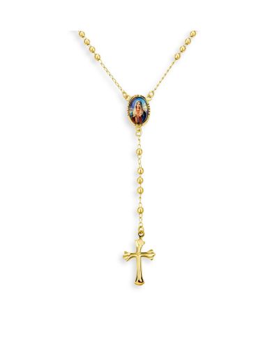 Bling Jewelry Prayer Rosario Cross Catholic Virgin Mary Rosary Beads Necklace Gold Plated