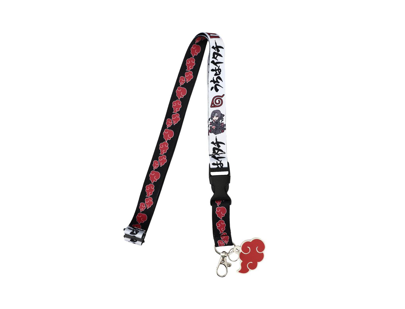 Itachi Uchiha Lanyard with Clear ID Sleeve and Keychain