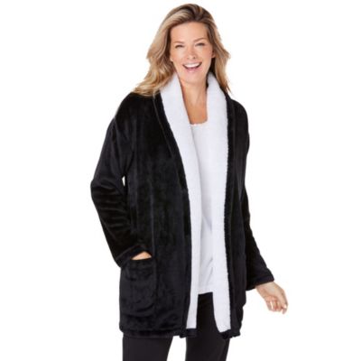 Dreams & Co. Plus Size микрофлисовая пижамная куртка с подкладкой из шерпа