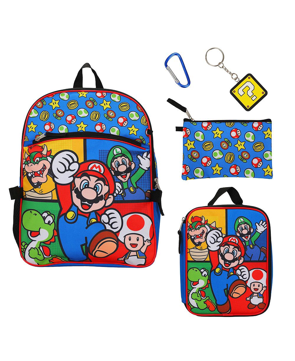 SUPER MARIO Bros набор рюкзаков для детей 5 предметов с персонажами и бонусами 16 Inch