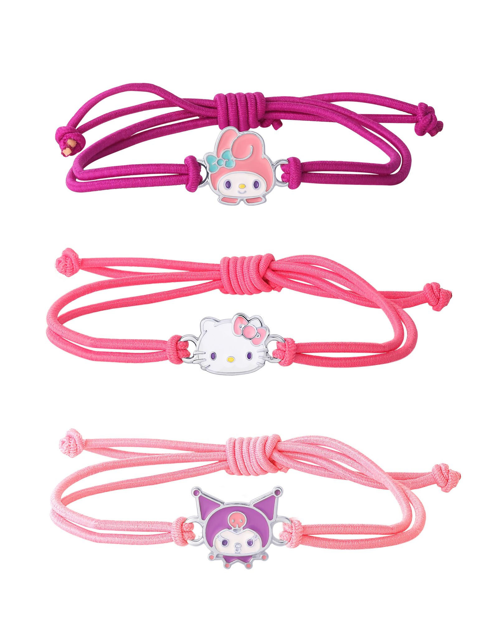 Hello Kitty Sanrio набор из 3 браслетов с Kuromi и My Melody