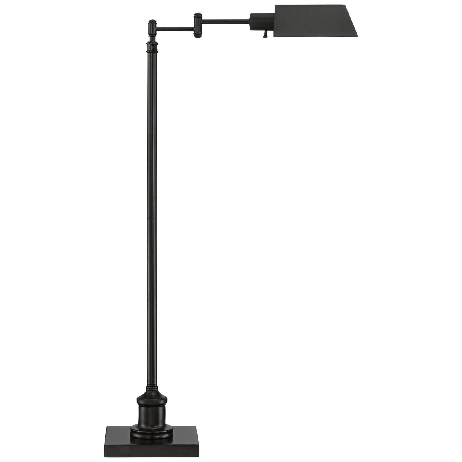 Regency Hill Jenson Traditional Pharmacy Swing Arm Floor Lamp 54" Tall Adjustable Dark Bronze Metal Shade for Living Room Reading Bedroom Office