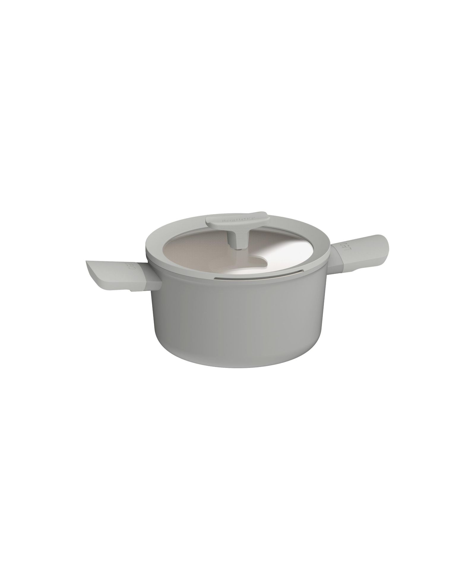 Кастрюля BergHOFF Balance с керамическим антипригарным покрытием, 8", 3.3qt., со стеклянной крышкой, перерабованный алюминий