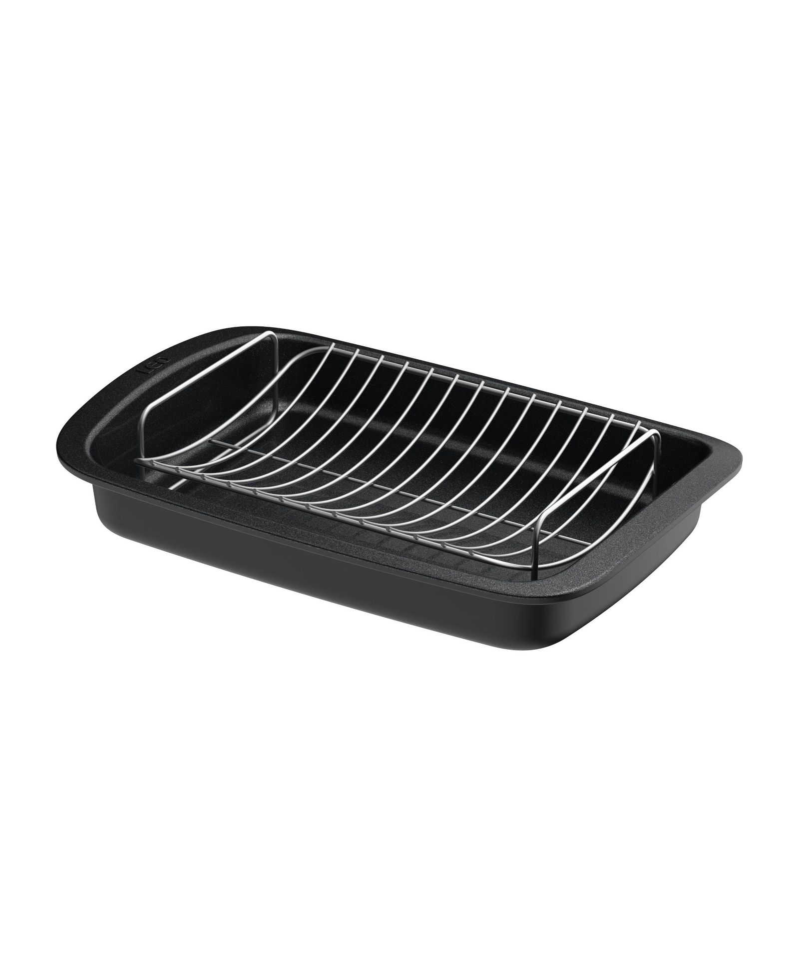 BergHOFF Graphite Non-stick Cast Aluminum Roaster with Removable Rack 16.5" X 11" X 2.75"