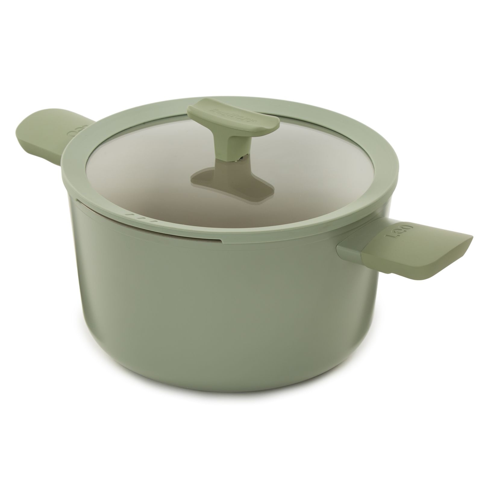 BergHOFF Balance кастрюля с антипригарным керамическим покрытием 10", 4.6qt, со стеклянной крышкой, из переработанного алюминия