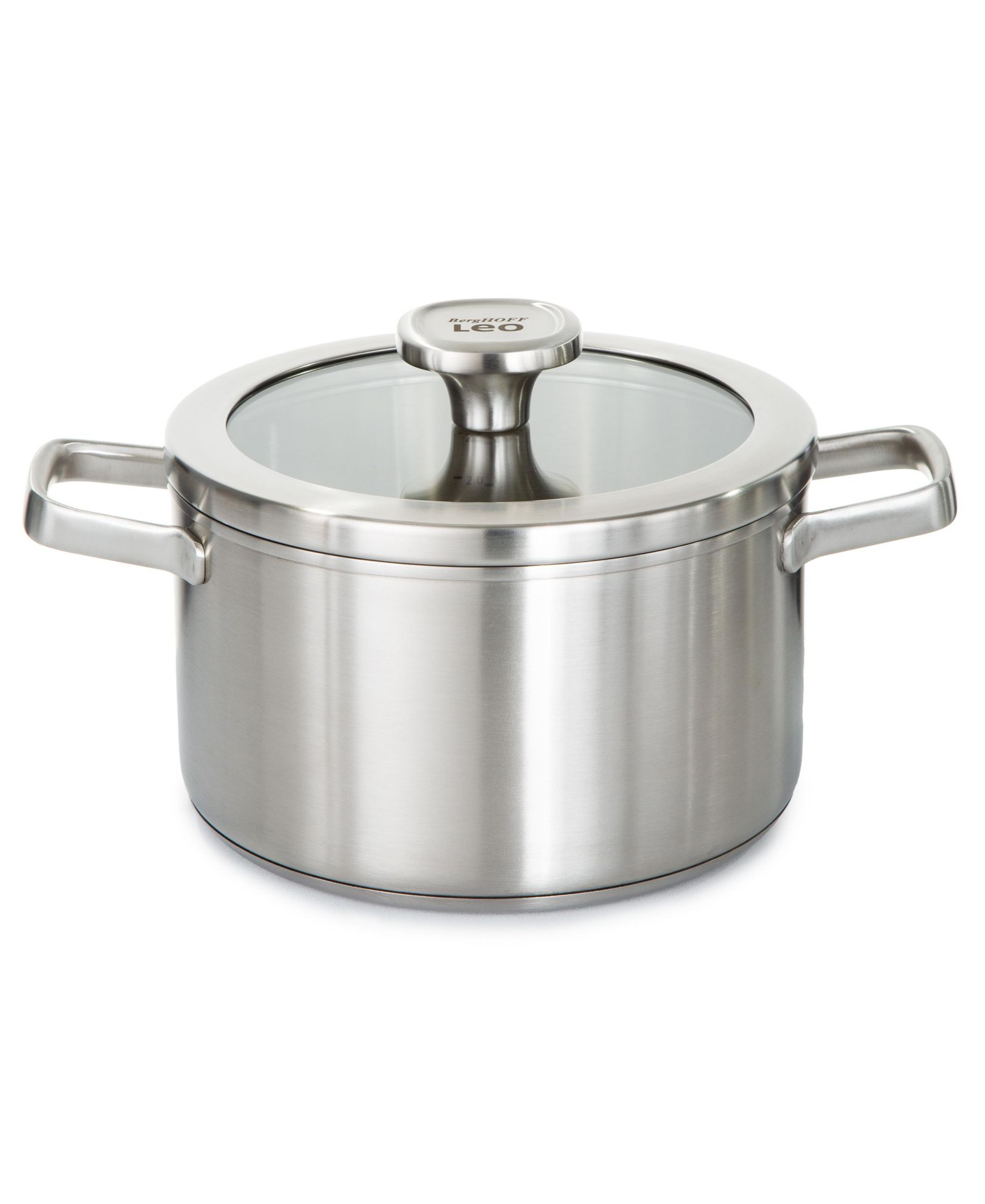 BergHOFF кастрюля из нержавеющей стали 18/10 с крышкой из стекла, 8"