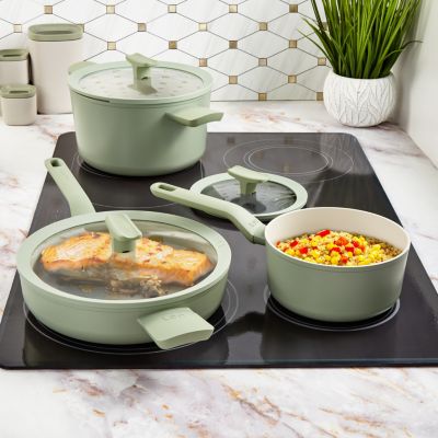 BergHOFF Balance 6Pc Non-stick Ceramic Cookware Set With Glass Lid