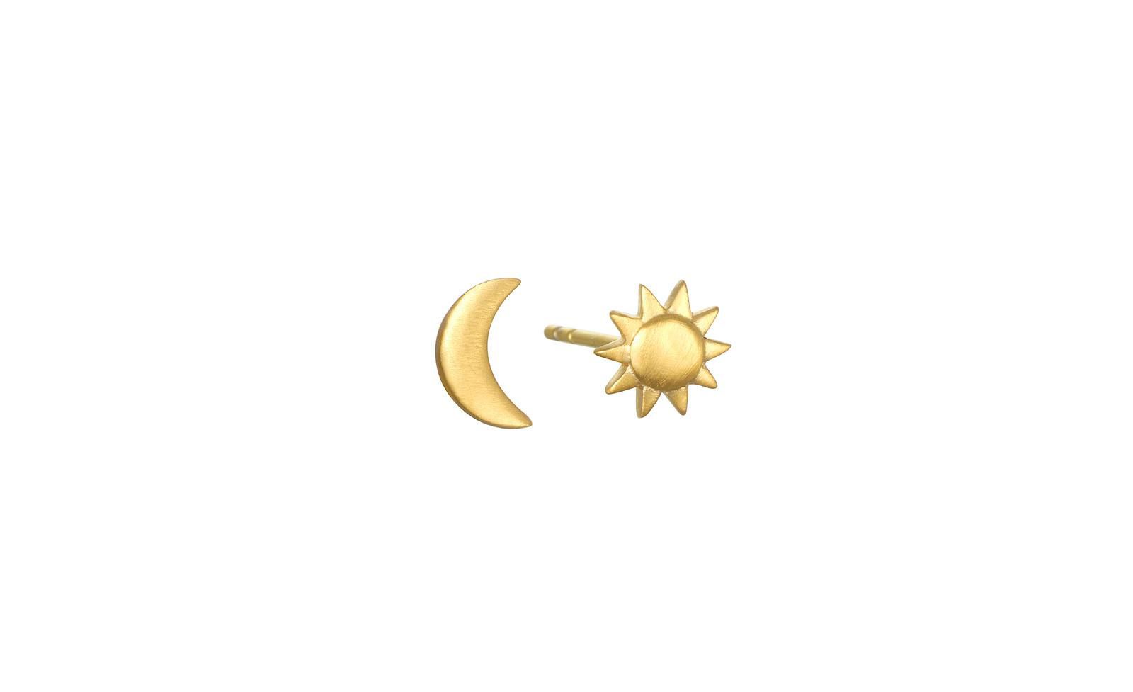 Серьги-гвоздики Satya Jewelry Celestial Light Moon and Star