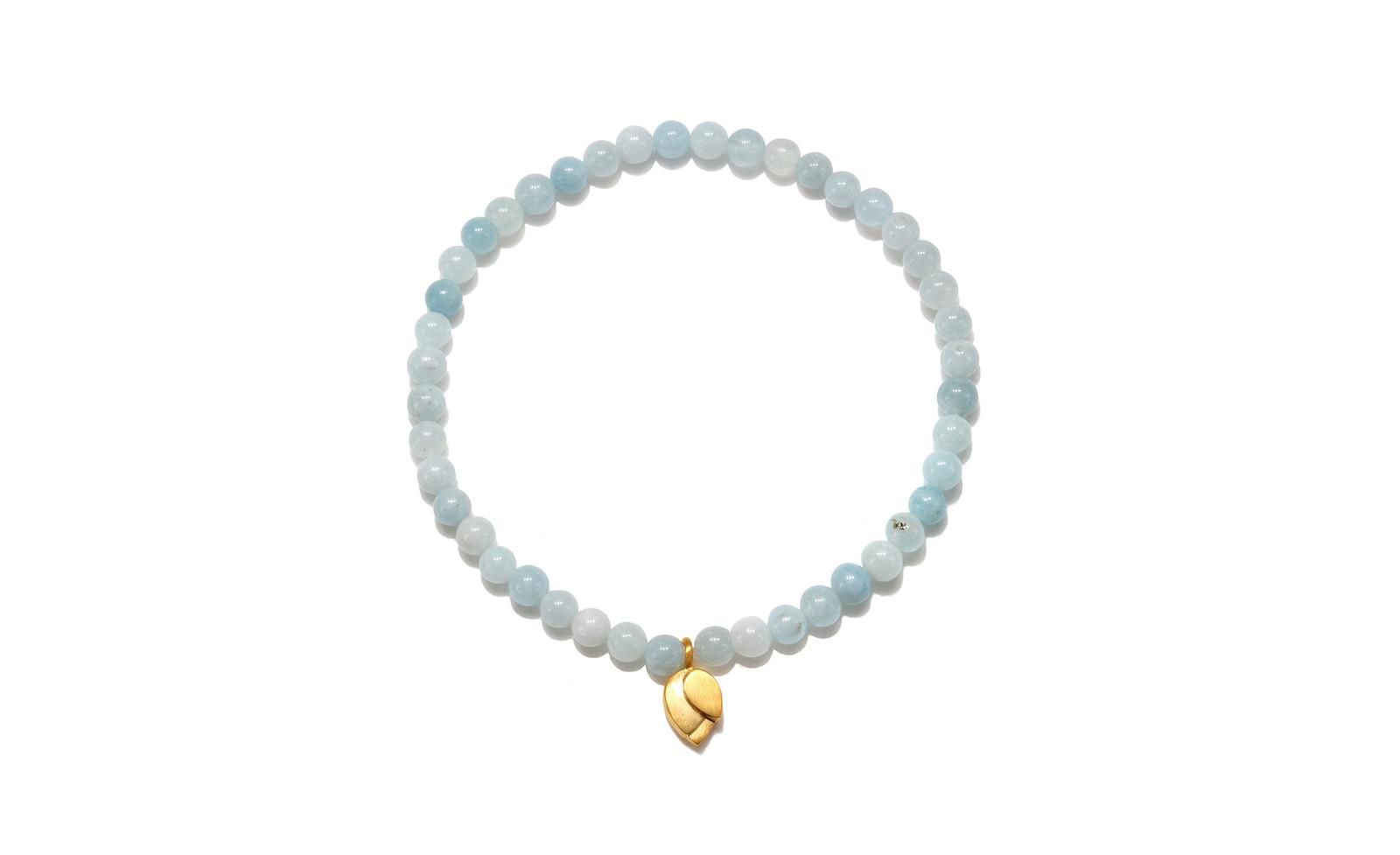 Браслет с камнем Лотос из голубого аквамарина от Satya Jewelry