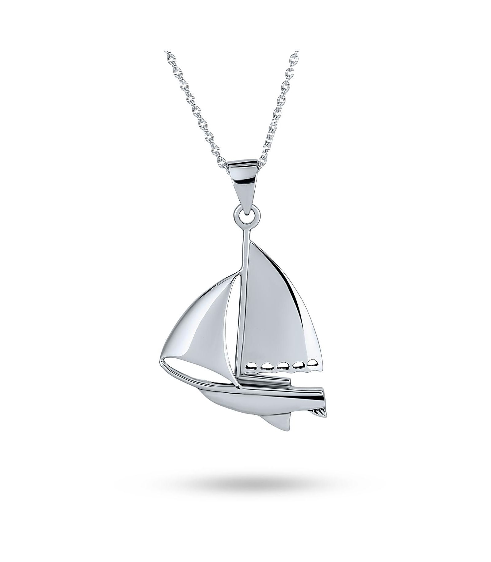 Подвеска-кулон Bling Jewelry Bling Sterling Silver Nautical Sail Boat Sea Lover Ocean Vacation Ship Sailboat