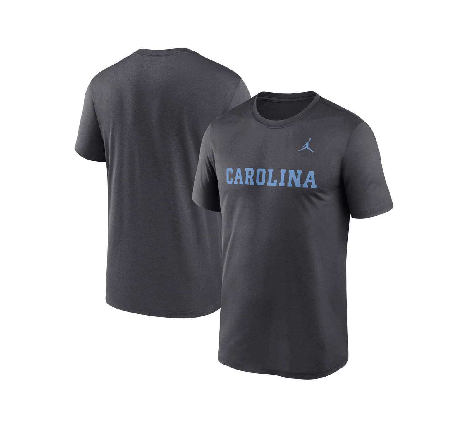 Jordan мужская футболка Anthracite North Carolina Tar Heels Primetime Legend Wordmark