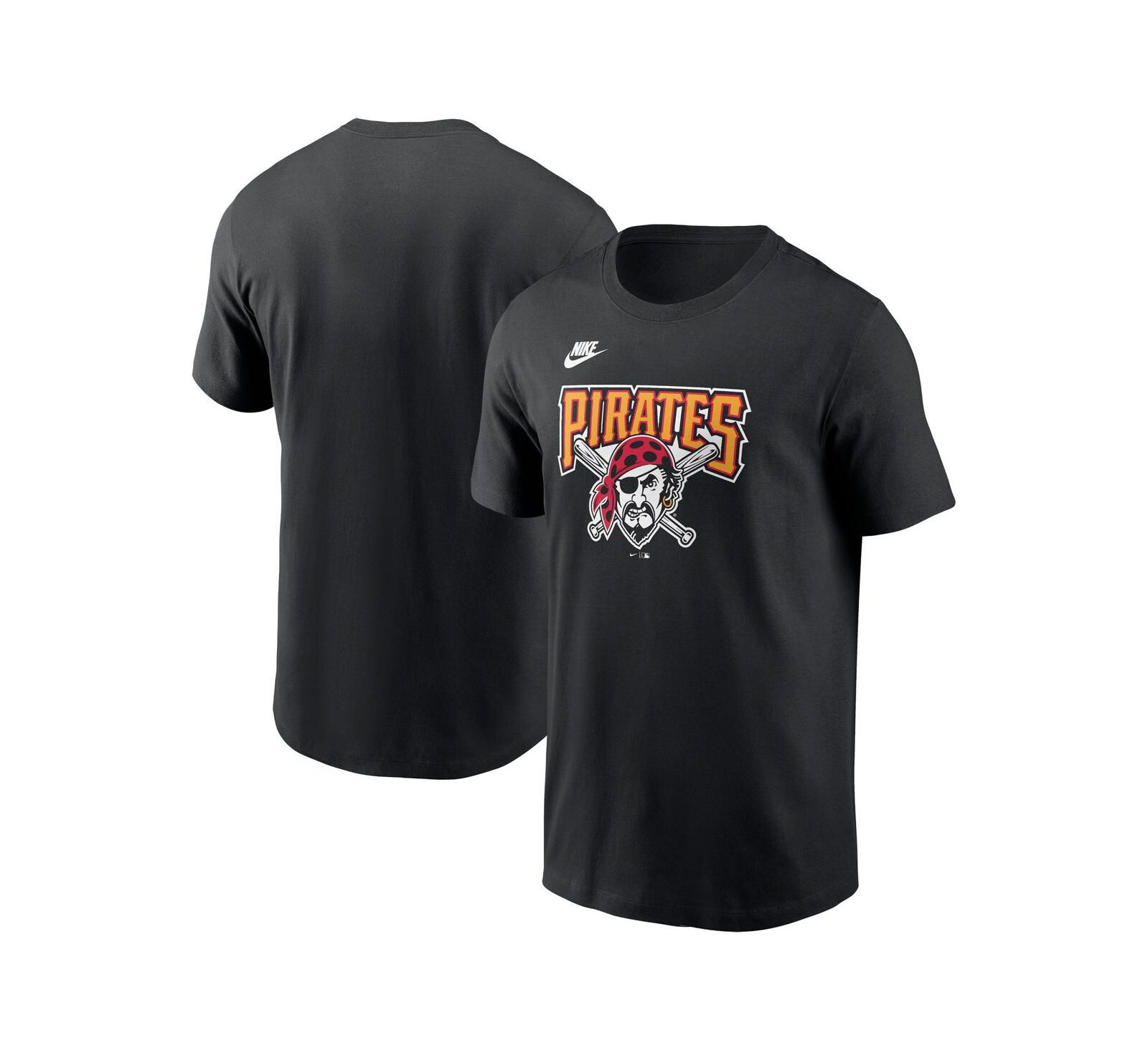 Nike Men's Black Pittsburgh Pirates Cooperstown Collection Team Logo T-Shirt