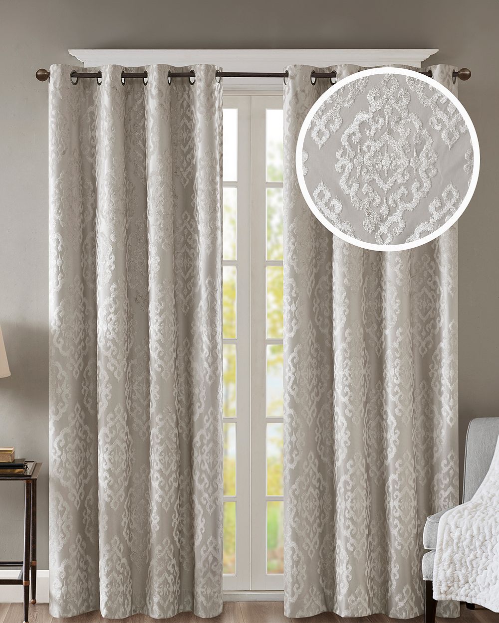 Штора SunSmart Knitted Jacquard Damask Total blackout