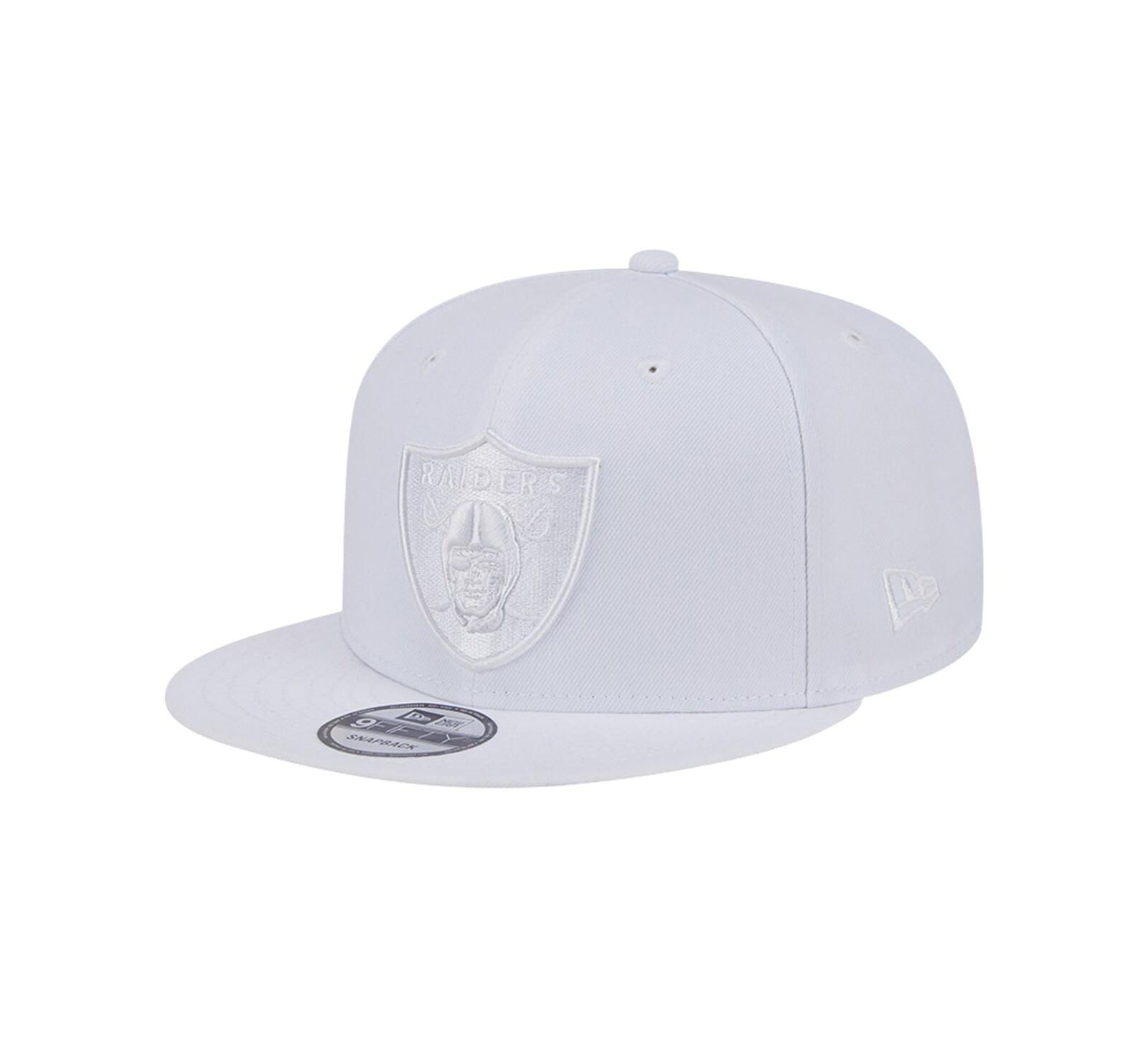 New Era Men's Las Vegas Raiders Main White on White 9FIFTY Snapback Hat