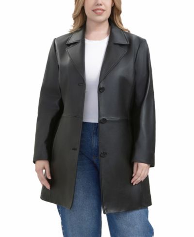 Кожаный жакет BGSD Plus Size Irina
