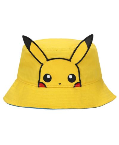 Баклажан Pokemon Pikachu Face Unisex Adult Bucket Hat With 3D Plush