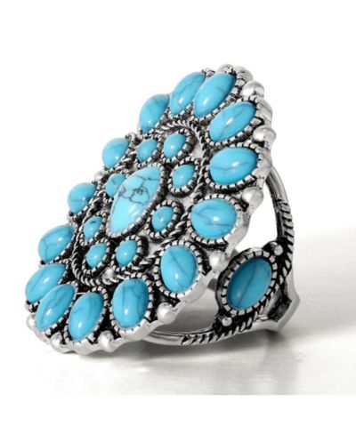 Кольцо Jessica Simpson с бирюзовым камнем