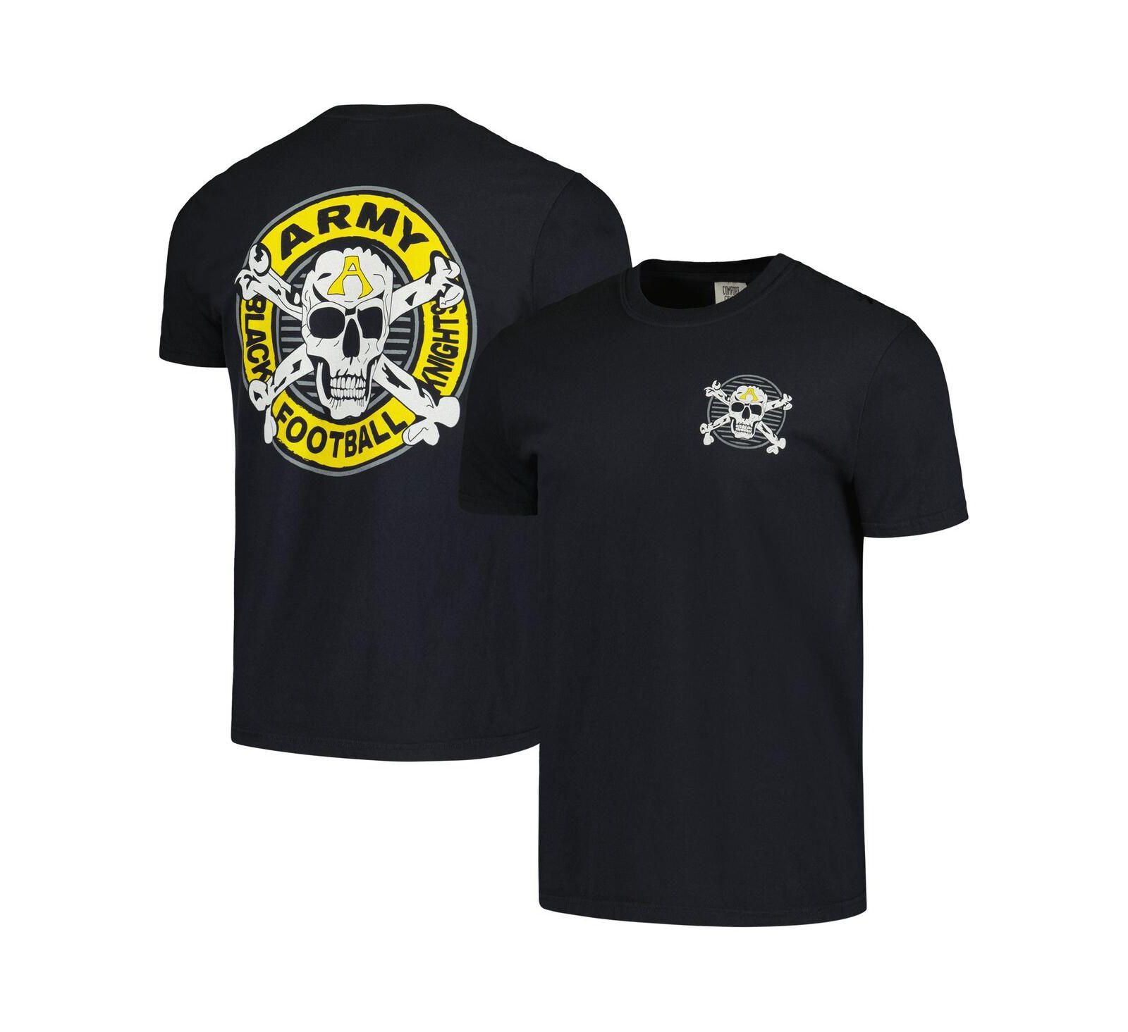 Image One Мужская футболка Black Knights Worn Circle Badge Comfort Colors, черная