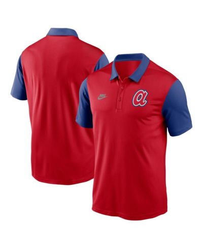 Nike Мужская красная рубашка-поло Atlanta Braves Cooperstown Collection