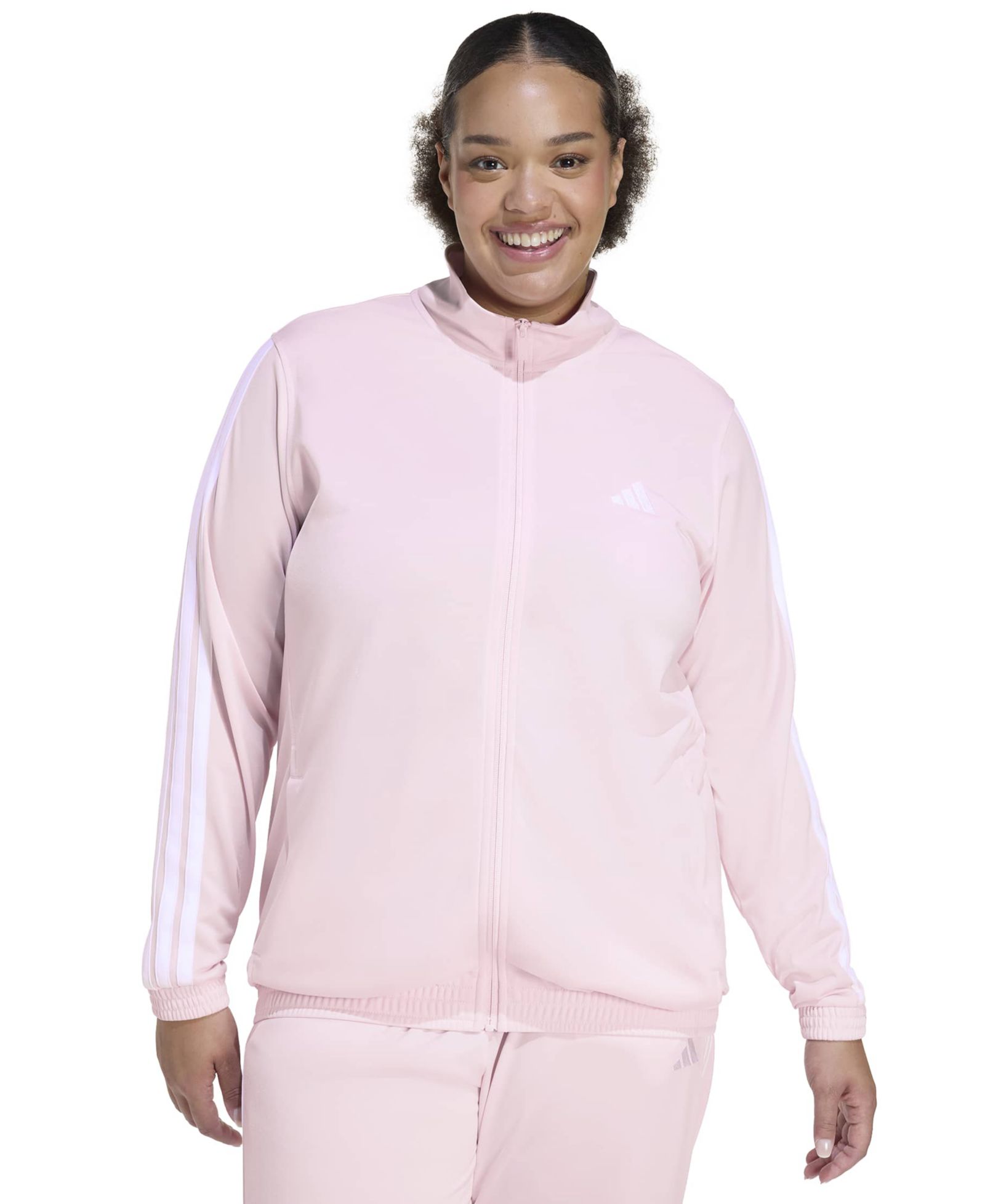 adidas Plus Size Essentials Tricot Three Stripes Track Jacket