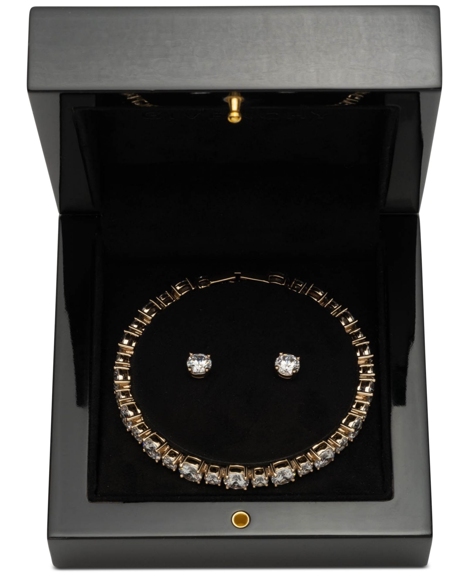Комплект Givenchy Cubic Zirconia Tennis Bracelet & Stud Earrings